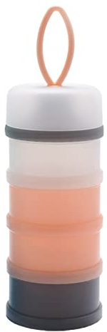Dosificador de Leche en Polvo Portátil, Dispensador Leche en Polvo Bebé con 4 Compartimentos, Apilables Dispensador de Polvo de Fórmula, Contenedor de Aperitivos Frutas Cereales para Viajes Exteriores