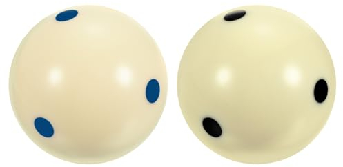 PATIKIL 2-1/4 Pool-Billard-Kugel mit schwarzen/blauen 6 Punkten, 2er-Pack Pro Cup Kugel für Billardraum Spielzimmer, Beige
