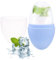 Ice Roller, Silikon Eis Gesichtsroller, Facial Ice Face Roller, Eisroller Gesicht Auge Massagegerät, Ice Face Roller Wiederverwendbares, für Pore Verkleinern, Falten Aufhellen, Hautpflege (Hellblau)
