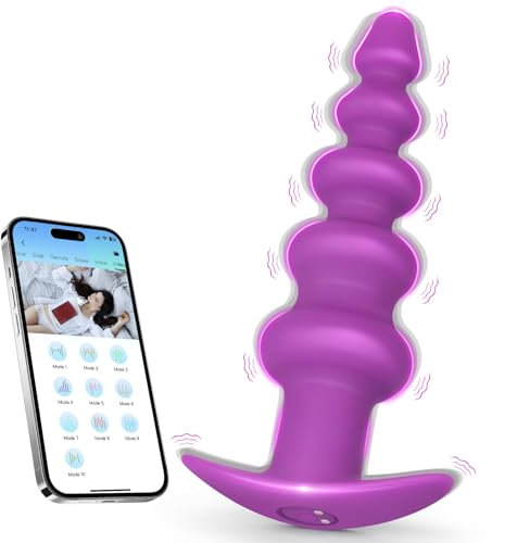 Plug Anale Vibratoreper Uomo, Vibratoriper Donne Sex Toys Anali Dildo con 10 Modalità di Vibrazione Dura 60 Minuti Sextoysdonna, Vibratore Plug Analesex Massaggiatore Prostatico Uomo