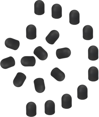 sourcing map 40Pcs Replacement Stylus Pen Tips 5.5mm Conductive Capacitive Touch Screen Pens Tips Silicone Rubber, Black