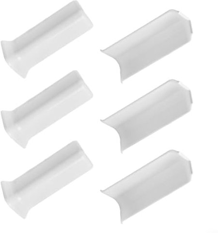 Puupaa 6PCS Baseboard Corner Blocks, ABS Corner Protector, Skirting Board, Connector Between The Cove Base Wall Base Rubber Moulding Trim(White)