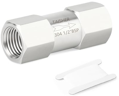 TAISHER 1 st 304 rostfritt stål 1/2 bsp hona x 1/2 bsp hona backventil, återflödesförebyggande, envägs backventiler utan retur