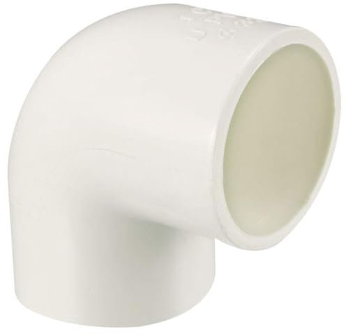 TOP-VIGOR 5Pcs 32mm Slip 90 Degree PVC Pipe Fitting Elbow Coupling Connector, Water Pipe Slip Socket Connector for PVC Pipe Corner Connection, White