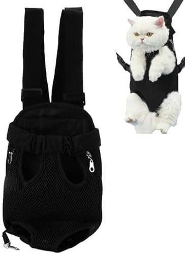Katzen Hunde Rucksack, Haustier Rucksack Verstellbar Katzentransporttasche, Atmungsaktiv Und Faltbar FüR Klein Hunde Katzen Welpen