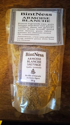 BintNess Armoise Blanche Sauvage, Récolte Artisanale des Aurès, 50g, Qualité Inimitable