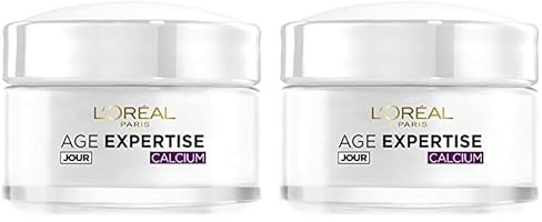 L'Oréal Paris - Crème de Jour Anti-Âge Fortifiante - Soin de Jour Redensifiant Anti-Rides Triple Action - Enrichi en Calcium - Pour Peaux Matures - À partir de 55 ans - Age Expertise - 50 ml