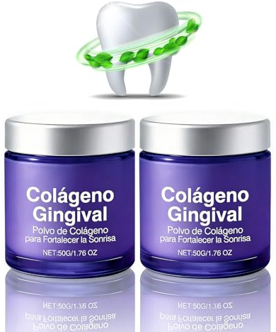Colágeno Tooth en Polvo, Pasta Dental en Polvo con Colágeno e Hidroxiapatita, 50G, Cuidado de Encías, Protección del Esmalte y Limpieza Suave Diaria, Frescura y Limpieza Natural (2PC)