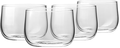 KROSNO Vasos para espresso, juego de 4, 80 ml, colección Coffee Moments – Cristal sin plomo – Vasos elegantes para espresso y ristretto, aptos para lavavajillas