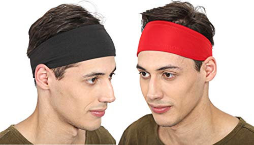 BISMAADH Herren Stirnband – Laufen Schweiß Stirnbänder für alle Sportarten – Athletic Schweißbänder für Workout, Cricket, Fußball – Ultimate Performance Stretch & Moisture Wicking Stirnband 1 Stück