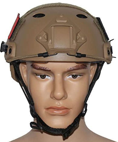 HYFAN Airsoft Fast Tactical Helme PJ Style Ventilation Simple Quick Version Protective Gear for Outdoor Sports Paintball Games (Clay)