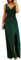 KBRPEY Robe Femme Chic et Elegant sans Manches Robe de Soirée Ete Robes Fendue à Bretelles Spaghetti Sexy Vert Robe Longue Ample(Vert XL)