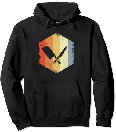 Couteau et hachoir Croquis de la personne viande Boucher Sweat à Capuche