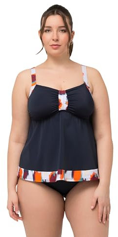 Ulla Popken Damen Tankini Aria, Flecken Badeanzug, Marine, 50