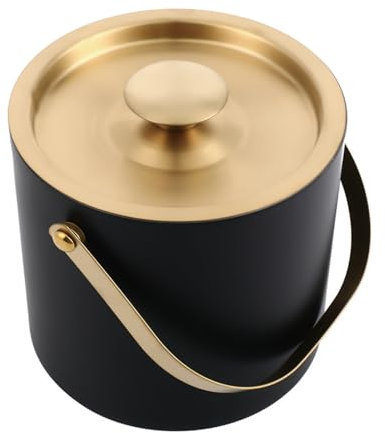 3L Eiseimer Eiswürfelbehälter Eisbehälter Edelstahl,Doppelwandiger isolierter Eiskübel,Premium Eiskübel als Eiswürfelbehälter Ice Bucket,für Partys, Bier,Cocktailbar, kühlen Wein, Champagner