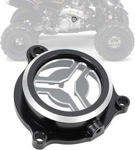 BIUGERCN Tapa de cubierta de filtro de aceite ATV para Raptor 700 2006-2025 Raptor 700R 2009-2025 Negro Transparente y Observable