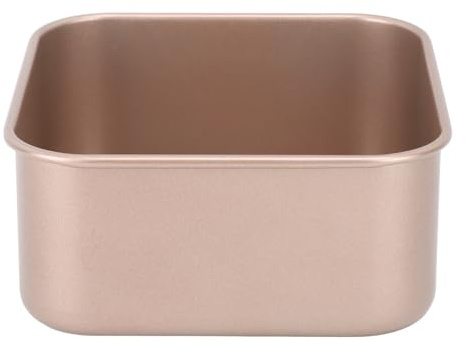 Teglia quadrata per dolci, teglia quadrata profonda antiaderente impilabile per piatti profondi addensati stampi da forno per torte pane barbecue oro (Extra Large)
