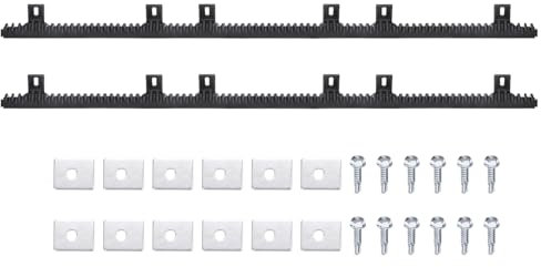 sourcing map Lot de 2 porte-bagages en nylon renforcé avec matériel de montage pour ouvre-portails coulissants, opérateurs de portes coulissantes