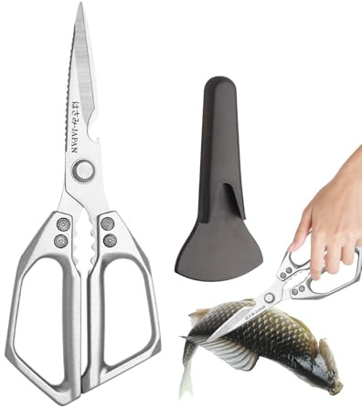 Tijeras de Cocina | Tijeras De Aves De Cocina,Herramienta De Corte De Acero Inoxidable Para Aves Carne Pescado Verdura Mariscos Preparación De Alimentos Aptas Para Lavaplatos