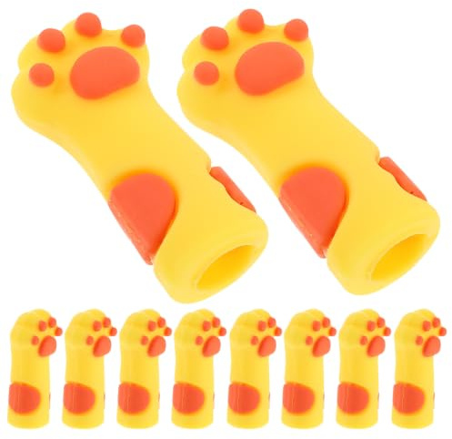 Alipis Fundas Protectoras de Silicona para Tijeras y Alicates de Manicura Diseño de Pata de Gato, Paquete de 10 Piezas, Agarre Seguro y Compatible para Cuidado de Uñas