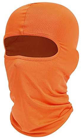fuinloth Sturmhauben, Gesichtshaube, Skimaske, Hals Gaiter, UV-Schutz, Motorrad- und Fahrrad-Gesichtsmaske, Balaclavas für Herren/Damen Orange