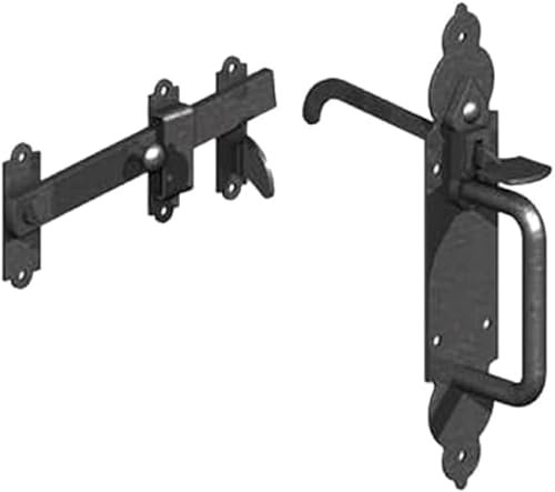 Heavy Duty Nero Ornamentale Suffolk Gate Latch Gothic Thumb Catch