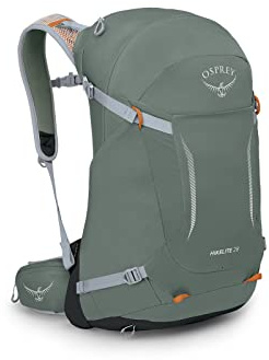 Osprey Hikelite Unisex Backpack, 28L, Pine Leaf Green, M/L
