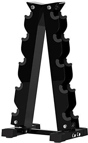 XYXHEII Multifunktional Hantelablage, Krafttraining Kurzhantelablage, Hantelablage Für Kurzhanteln, Hantelständer Kurzhanteln, Hantelhalterung Kurzhantel Rack (Black 5 Tier)