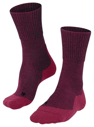 FALKE Femme Tk1 Adventure Wool W So Laine Chaussettes De Randonnée, Rose Azalea 8566, 37-38 EU