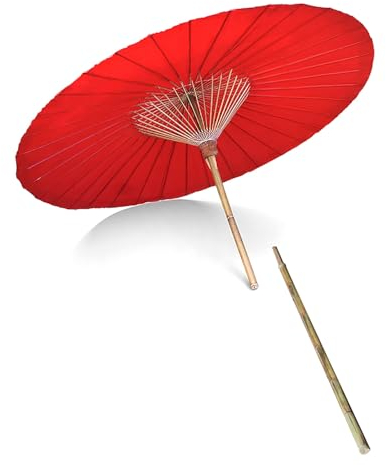 CNHRFGVD Ombrellone Cinese Shanghai da 200 cm, Ombrellone da Giardino Rotondo retrò, Ombrellone Pieghevole in bambù con Protezione UV UPF50+, Ombrello in Carta Oleata Impermeabile