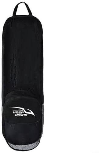 Zoegneer Sac de plongée en PVC avec bandoulière réglable et sac d'équipement bidirectionnel pour équipement de plongée sous-marine, palmes, palmes, masque et tuba Noir