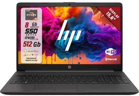 HP 250 G10 Notebook portatile Silver, RAM 16GB, SSD 512GB, Display FullHD 15.6, cpu Intel N100 4Core fino a 3,4 GHz, tastiera retroilluminata, Win 11 Pro, Pronto All'uso, Garanzia Italia