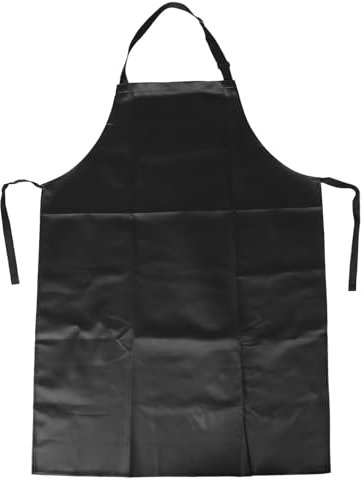 HOLIDYOYO Wasserdichte Schürze Kochschürzen Aus Pu-Leder Gummi-Vinyl-Schürze Robuste Chemische Arbeitsschürze Zum Grillen Geschirrspülen Laborbedarf