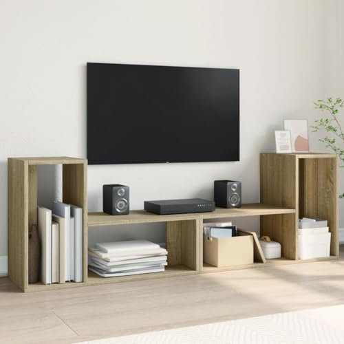 ShGaxin TV-möbler 2 st träteknisk ek Sonoma 75 x 30 x 50 cm, TV-bord, TV-skåp, TV-skåp, TV-bord, vardagsrumsmöbler, vardagsrumsbord TV - 840788