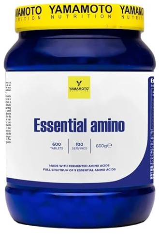 Yamamotò ESSENTIAL AMINO 600 compresse - Aminoacidi Essenziali, Senza Glutine, Senza Lattosio.