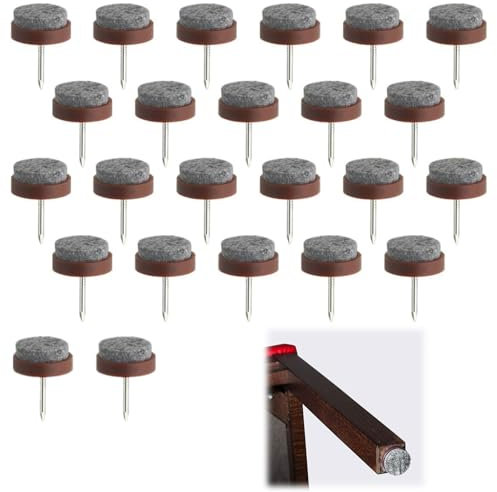Fieltro Patas Sillas Protectores para Suelo,Deslizadores Profesionales de Muebles,Tacos para Sillas,Clavo de Almohadilla de Mueble,Deslizadores de sillas de Fieltro para Clavar,24PC