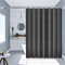 AMDXD Duschvorhang 80x200 Schwarz Wasserdicht Duschvorhänge, Textil Polyester Waffel Stoff Waschbar Badvorhang, Antischimmel Antibakteriell mit Ringe
