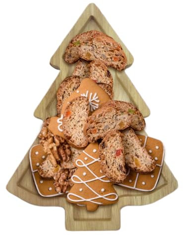 Set di taglieri per salumi natalizi, con renne e albero di Natale, vassoi da portata in legno per spuntini festivi, antipasti, dessert e decorazioni da tavola per le festività