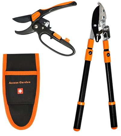 Pack outils : Sécateur à crémaillère + Coupe-branches à crémaillère