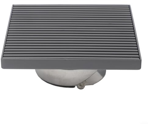 304 Edelstahl Balkon Quadratischer Bodenablauf 15x15cm Große Durchflusskapazität Anti-Geruch Wasserabfluss für Dusche Terrasse Rauminstallation