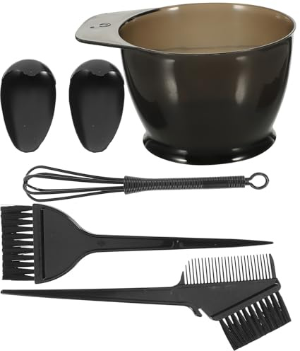 TOYZFRIENDY 5pcs Hair Dyeing Kit Hair Coloring Tool Set for Home DIY Use Washable Plastic Material