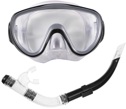 FUNOMOCYA Masque de Plongée avec Tuba Sec Ensemble Complet pour Adultes Lentille Verre Trempé Anti-buée Silicone Souple Étanche pour Plongée et Snorkeling Couleur Couleur Aléatoire