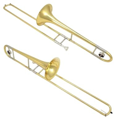 Trombón Profesional Trombón Tenor Si Bemol Lacino Bicolor Oro Y Plata(Gold)