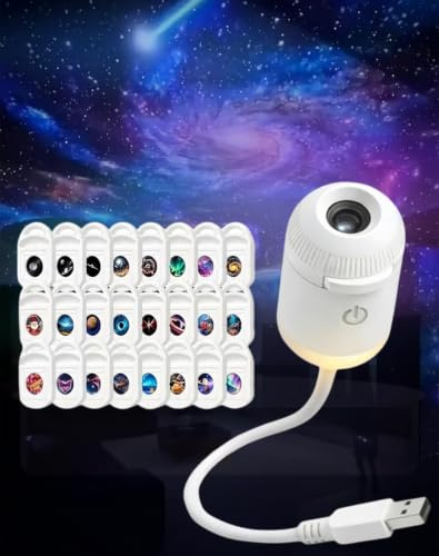 HD Smart Dynamic 5D holografisk nattljusprojektor med 24 filmer