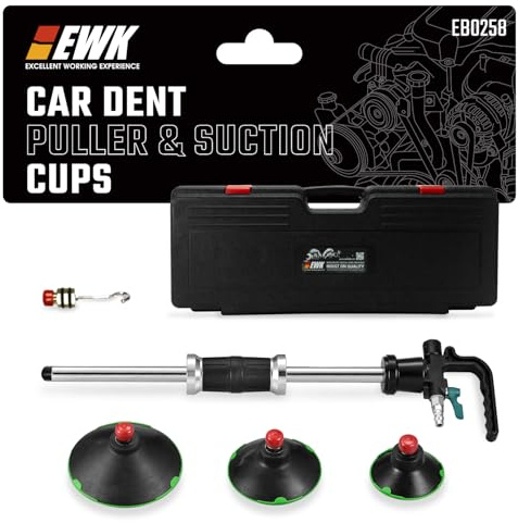 EWK Pneumatic Car Dent Puller & Suction Cups 75mm 100mm 125mm for Auto Body Repair