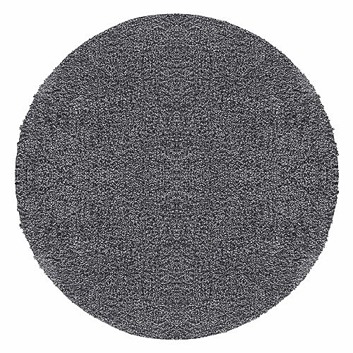Teppium Moderner Hochflor Teppich Wohnzimmer 80 cm Rund Grau - Shaggy Flauschiger Teppich, Extra Weich, Pflegeleicht und Einfarbig - für Schlafzimmer, Küche und Esszimmer