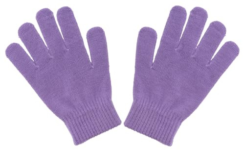 Motique Accessories Ladies Gloves Magic Knit Gloves for Women Solid Colors (Lavender)