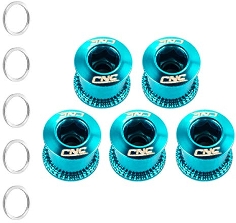 CNC Kettenblatt Schraub, M8 doppel Kettenblattschrauben,5er-Pack Blau