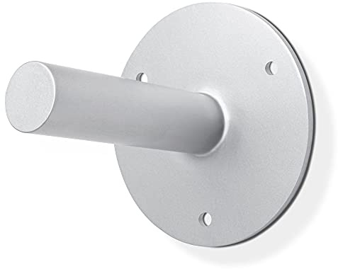 Soporte de pared para discos de pesas, aspecto atemporal de acero inoxidable, capacidad de carga de más de 50 kg, para todos los pesos con orificio de 30 mm, calidad de Alemania