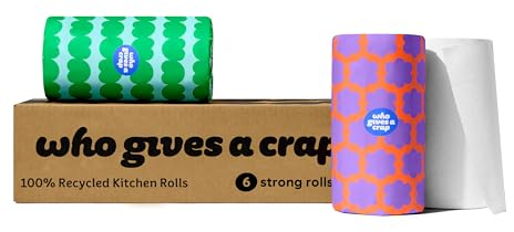 Who Gives A Crap - 100% Recycled 2 Ply Kitchen Roll (6 x Kitchen Rolls) - FSC Certified